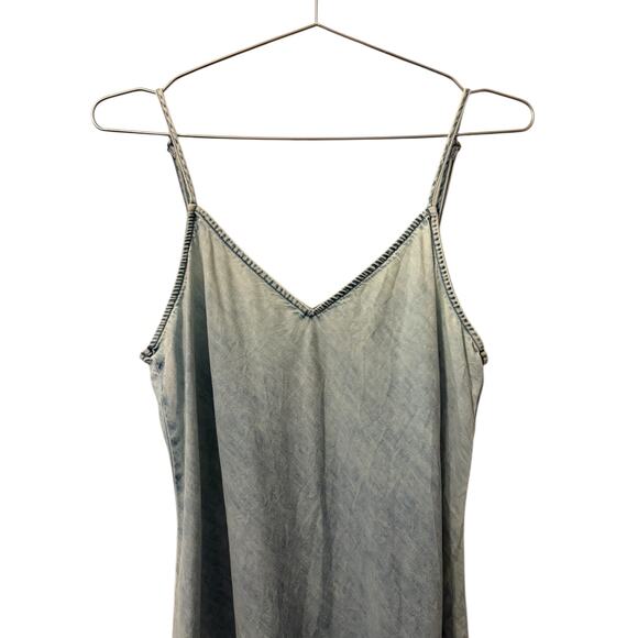Gap Light Wash Midi Length Chambray Slip Dress M - Picture 5 of 8